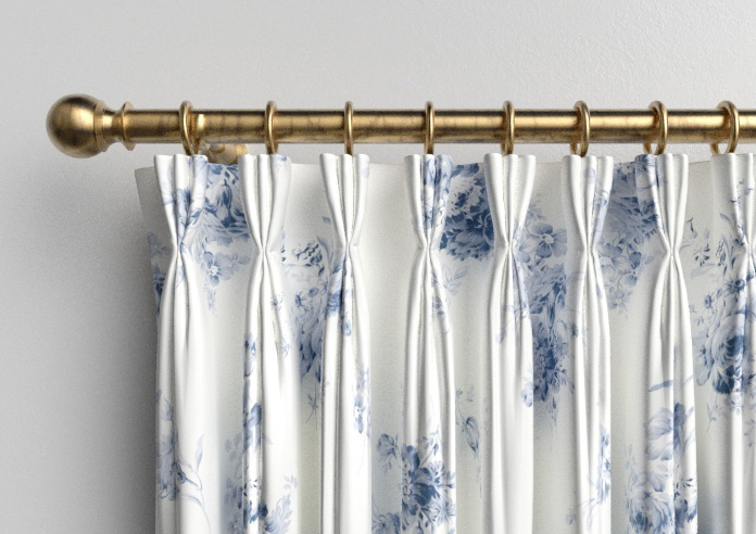 Shabby Chic by Rachel Ashwell Sunbleached Floral, China Blue - Made to Measure Curtains - Image 11